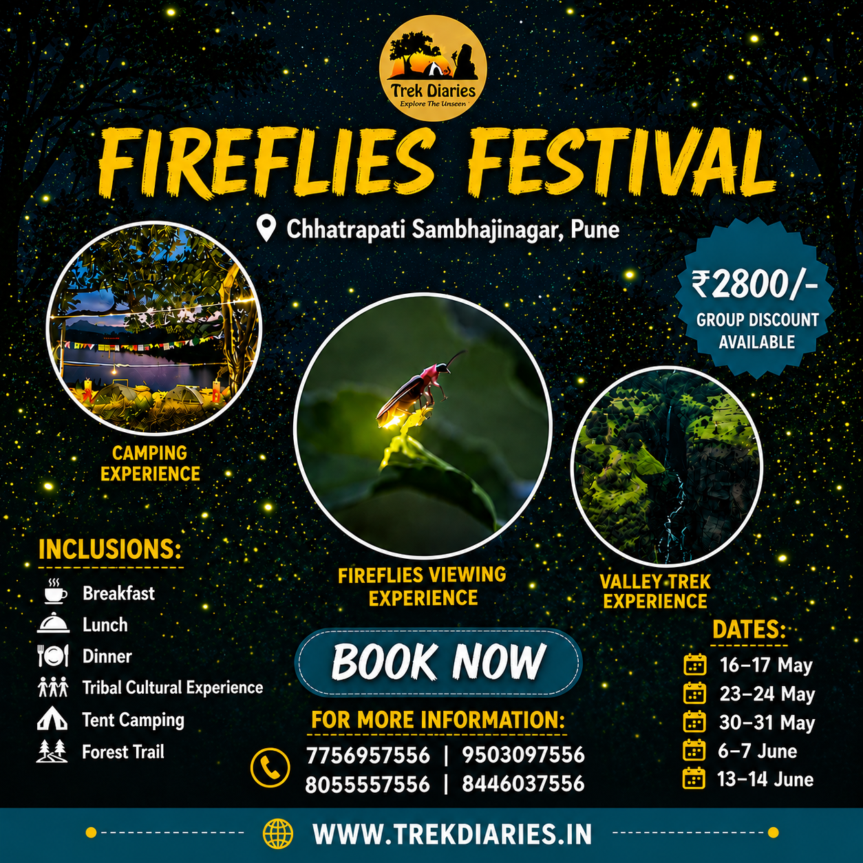 Fireflies Special Bhandardara  Camping and Trek to Sandhan Valley 